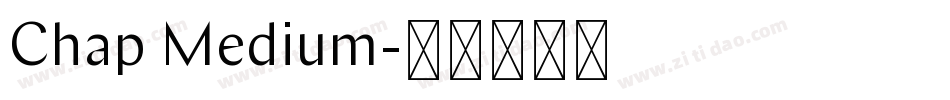 Chap Medium字体转换